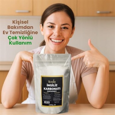 Fibrelle İngiliz Karbonatı/Katkısız/Doğal/Vegan/İçilebilir - 1Kg(1000G)