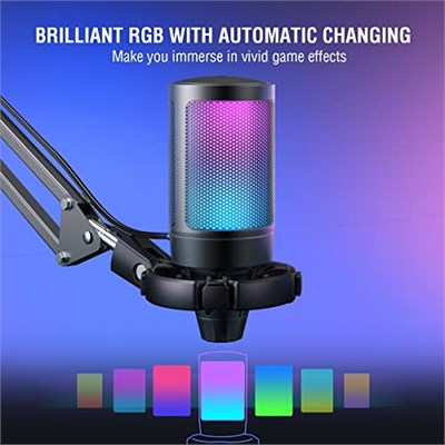 Fifine Ampligame A6T Twitch - Youtuber - Gamer - Tiktok - Yayıncı USB Mikrofon Seti (Siyah)