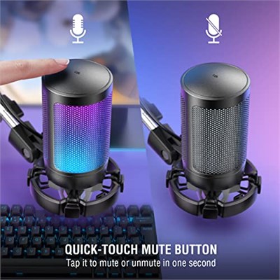 Fifine Ampligame A6T Twitch - Youtuber - Gamer - Tiktok - Yayıncı USB Mikrofon Seti (Siyah)