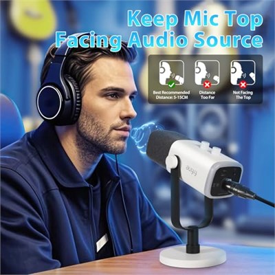 FIFINE Podcast Stüdyosu Akışı için USB XLR Mikrofon, Dinamik Mikrofon Oyun Bilgisayarı, PS4/5 Mac Mixer Ses Kartları için Sessiz Düğmeli - Seçenekler: Kol mikrofonu, Mikrofon, kollu mikrofon