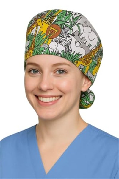 Fil Desenli Doktor Hemşire Aşçı Cerrahi Bone Hastane Bone Bandana M018