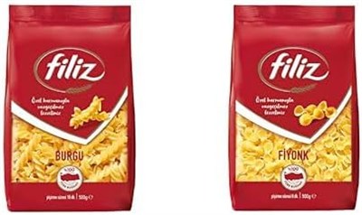 Filiz Burgu Makarna 500 g+Filiz Fiyonk Makarna 500 g
