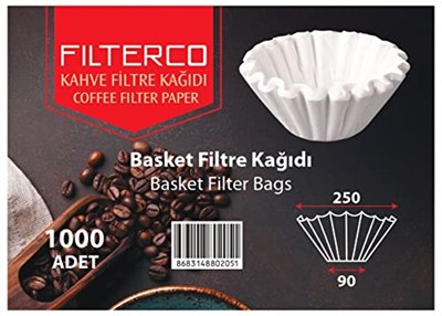 Filterco 250/90 Basket Filtre Kahve Kağıdı 1000 Adet