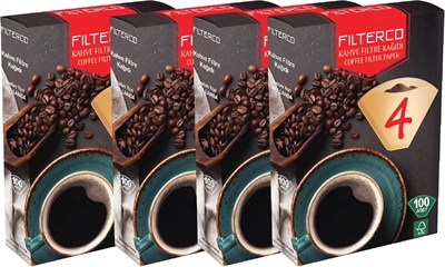 Filterco Filtre Kahve Kağıdı 4 Numara 100lü 4 Paket