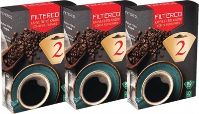 Filterco Kahve Filtre Kağıdı 1x2 80li 3 Paket 240lı