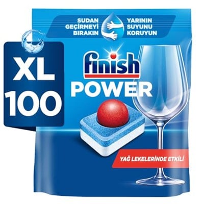 Finish Power Hepsi Bir Arada 100 Bulaşık Makinesi Deterjanı Tableti (1 x 100 Tablet)