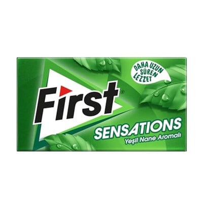 First Sensations Yeşil Nane Aromalı Sakız 27 gr, 12’li Paket