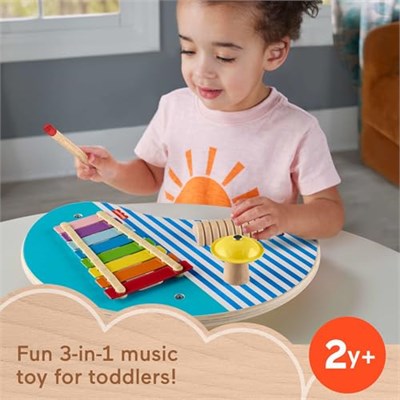 Fisher-Price Ahşap Müzik Keyfi 3 ahşap parçadan oluşan Fisher-Price Ahşap Müzik Keyfi ve oyuncak perküsyon enstrümanları HXT91