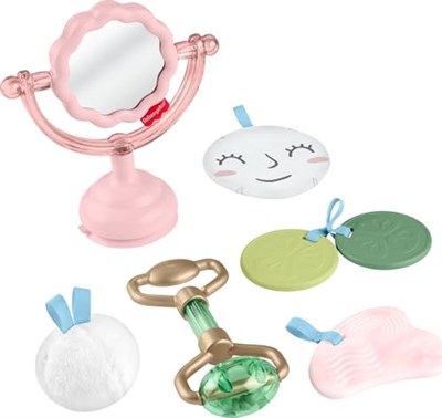 Fisher-Price Bebek Oyuncakları Mini Me Moments Öz Bakım Duyusal Set 6 Parça Çıngırak & Diş Kaşıyıcı Aktiviteler Yenidoğan Yaş 3+ Ay