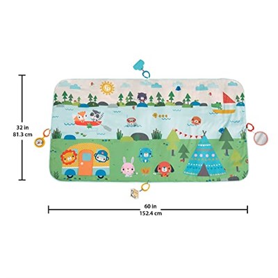 Fisher Price Büyük Maceralar Dev Oyun Halısı, Yenidoğanlar ve Bebeklere Uygun, Yanında Oyuncaklar Bulunan 152 cm Uzunluğunda Oyun Minder