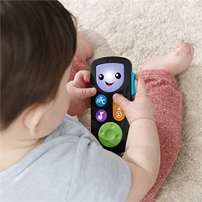 Fisher-Price Eğlen ve Öğren İzle ve Öğren Kumanda - çok dilli seri, eğitici içeriğiyle elektronik taklit oyuncağı, bebekler ve yürüme çağındaki çocuklar için HHH27