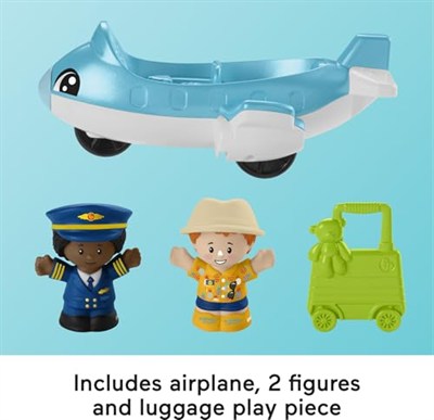 Fisher-Price Little People Eğlenceli Havaalanı Fisher-Price Little People Eğlenceli Havaalanı, uçak ve 3 oyun aksesuarı, bebekler için oyun seti HTJ26