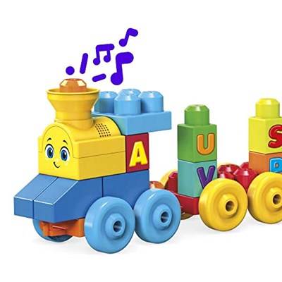 Fisher-Price Mega Bloks Müzikli Alfabe Treni, Gerçek Sesler ve Müzik ile Harfleri Öğretir FWK22