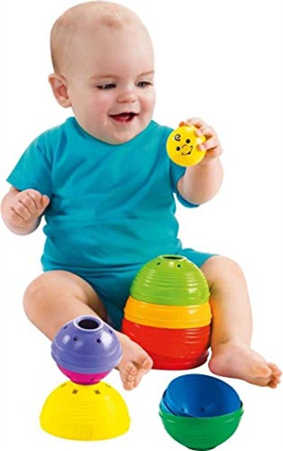 Fisher-Price Numaralı Kaplar Fisher-Price Numaralı Kaplar, İç içe Geçebilir 10 Renkli Kap, 5 Adet Topa Dönüşür W4472 W4472