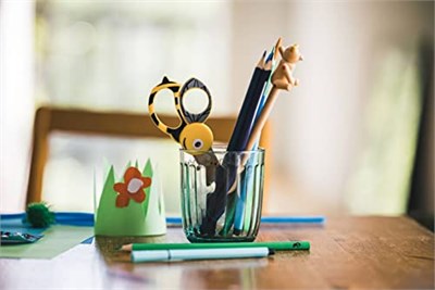 Fiskars Çocuk hayvan makası arı motifli, 4 yaşından itibaren, uzunluk: 13 cm, sağ ve sol elini kullananlar için, paslanmaz çelik bıçak/plastik saplar, sa - Seçenekler: Arı., Balık., Panda, Uğur böceği
