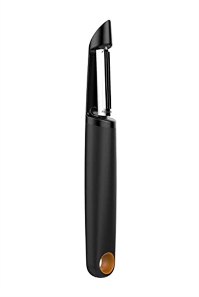 Fiskars Hareketli bıçaklı soyucu, uzunluk: 18 cm, çelik/plastik, fonksiyonel şekil, siyah/turuncu, 1014419