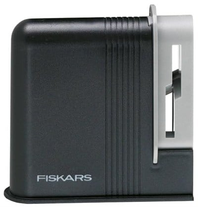 Fiskars Makas bileyici, sağ elini kullananlar için, seramik zımpara başlıkları/plastik gövde, siyah/gri, Clip-Sharp 1000812