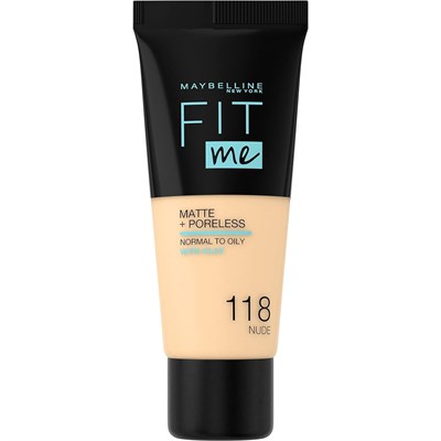 Fit Me Matte+poreless Fondöten - 118 Nude (118 Nude)