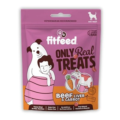 fitfeed Freeze-Dried Çiğ Dana Ciğer & Havuç Köpek Ödül Maması 40g