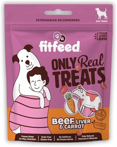 fitfeed Freeze-Dried Çiğ Dana Ciğer & Havuç Köpek Ödül Maması 40g