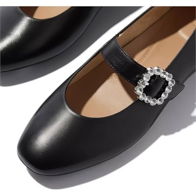Fitflop Bayan Delicato Crystal-Buckle Leather Mary Jane ayakkabı