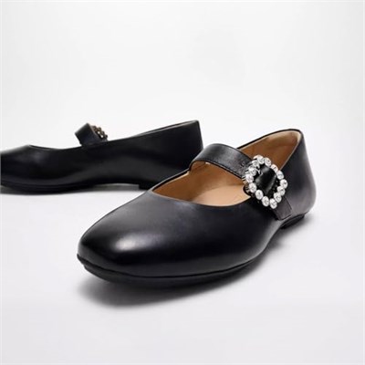 Fitflop Bayan Delicato Crystal-Buckle Leather Mary Jane ayakkabı