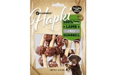 Flamingo Hapki Kuzu Etli ve Pirinçli Dumbel Köpek Ödülü 150 Gr
