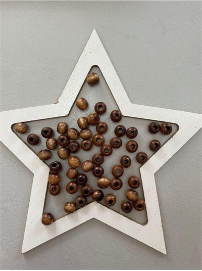 Flea Market 10 Mm Meşe Renkli Ahşap Boncuk, Sln10mmMeşe100Grm