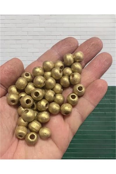 Flea Market 10mm Gold Ahşap Boncuk 1 Kilo, Eko1KG10GOLDD