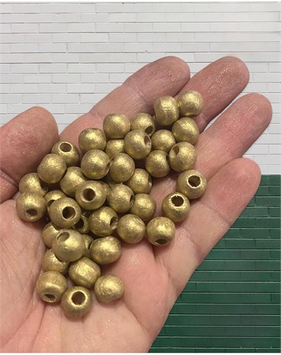 Flea Market 10mm Gold Ahşap Boncuk 1 Kilo, Eko1KG10GOLDD