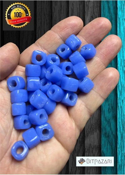 Flea Market El Yapımı Kare Cam Boncuk, Tek Ebat, KareUc, EFLATUN, Üniseks Yetişkin