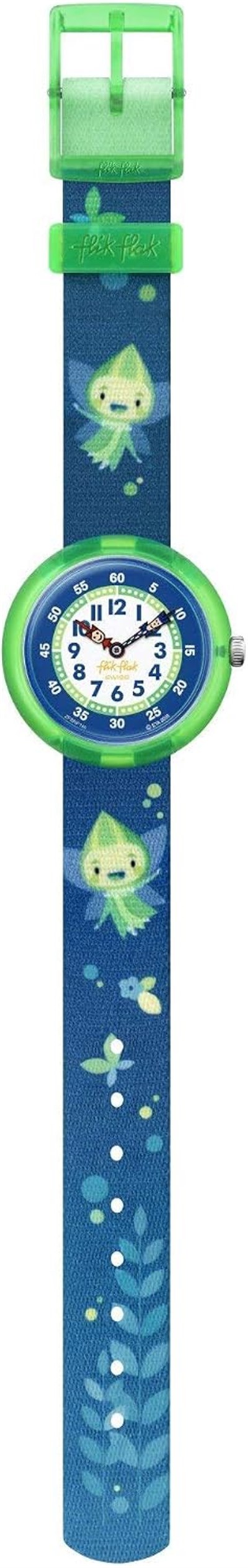 Flik Flak Unisex Çocuk Analog Kuvars Saat Plastik Kayış FBNP145, Mavi, Kayış