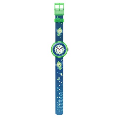 Flik Flak Unisex Çocuk Analog Kuvars Saat Plastik Kayış FBNP145, Mavi, Kayış