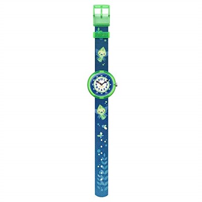 Flik Flak Unisex Çocuk Analog Kuvars Saat Plastik Kayış FBNP145, Mavi, Kayış