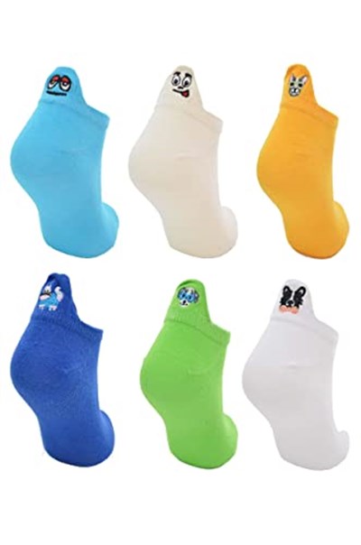 Flora Emojili Bayan Patik Çorap (6 lı) - (36/40)