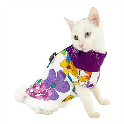Flower Power Su itici Yağmurluk Kedi Yağmurluğu MOR M