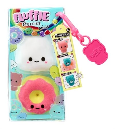 Fluffie Stuffiez Patlamış Mısır ve Çörek Mini Koleksiyon Özelliği - Sürpriz Açığa Çıkarma Kutusundan Çıkarma Yumuşak ve Squishable Dokunsal Oyun Fidget DIY
