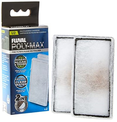 Fluval Clearmax filtre parçası, fosfat, nitrit ve nitrat emilimi için birinci sınıf reçineli, Fluval iç filtre U2, 2li paket - Seçenekler: U2, 2-er Pack, U3, 2er Pack