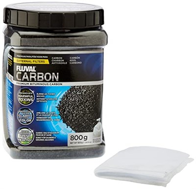 Fluval Gevşek aktif karbon filtre parçası, 800 g, tatlı ve deniz suyu akvaryumları için uygundur