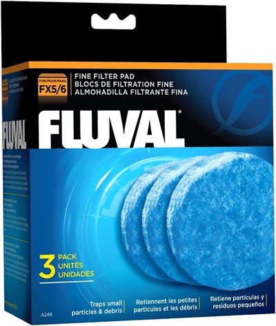 Fluval İnce filtre köpük kartuşu, Fluval dış filtre FX4, FX5 ve FX6 için, 3lü paket