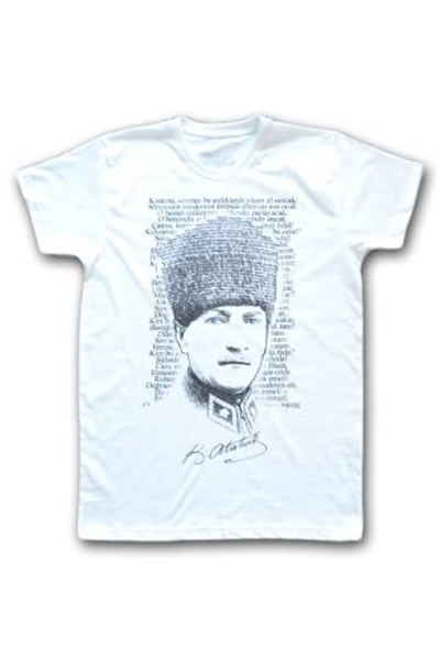 FLY Atatürk Kadın Kısa Kollu T-shirt - Beyaz TE067K|XL