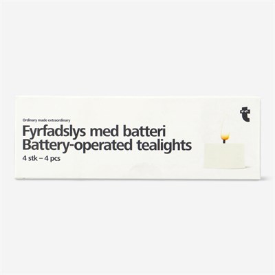 Flying Tiger Copenhagen 4lü Beyaz LED Işklı Mum Seti