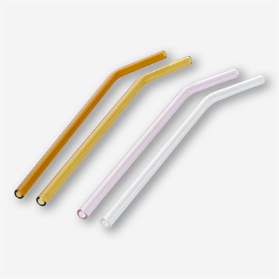 Flying Tiger Copenhagen 4lü Çok Renkli Cam Pipet Seti 23 cm