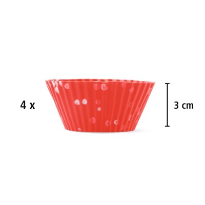 Flying Tiger Copenhagen 4lü Kırmızı Muffin Kalıbı