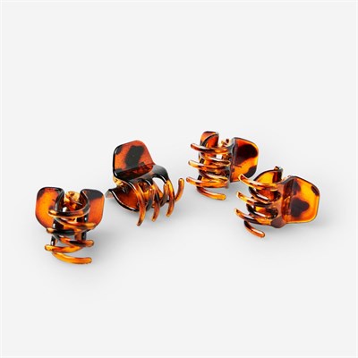 Flying Tiger Copenhagen 4lü Küçük Kahverengi Mandal Toka Seti