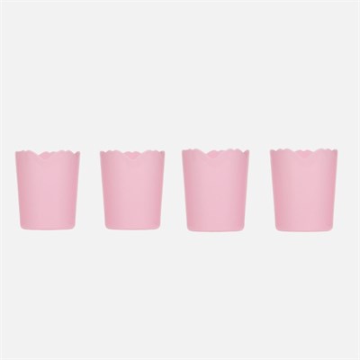 Flying Tiger Copenhagen 4lü Pembe Çiçek Şeklinde Plastik Bardak