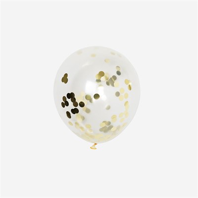 Flying Tiger Copenhagen 6lı Gold Detaylı Konfetili Balon Seti