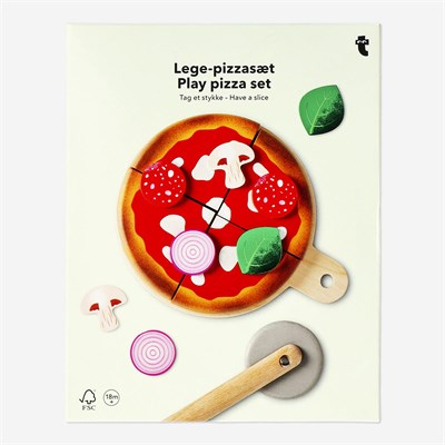 Flying Tiger Copenhagen Ahşap Pizza Oyuncak Seti