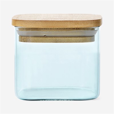 Flying Tiger Copenhagen Bambu Kapaklı Yeşil Cam Saklama Kabı 200 ml