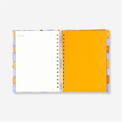 Flying Tiger Copenhagen Bej Çiçekli Çalışma Planlayıcı Defter